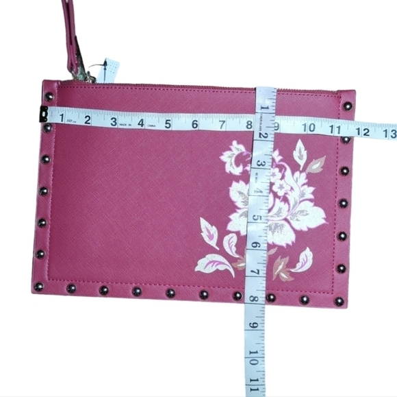 New White House Black Market Floral Studded Wristlet - Picture 5 of 6